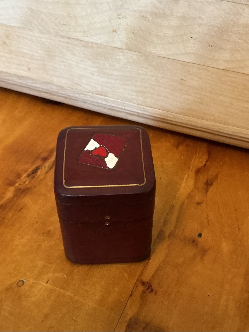 Vintage Italian Leather Miniature Box of 2 Card Decks